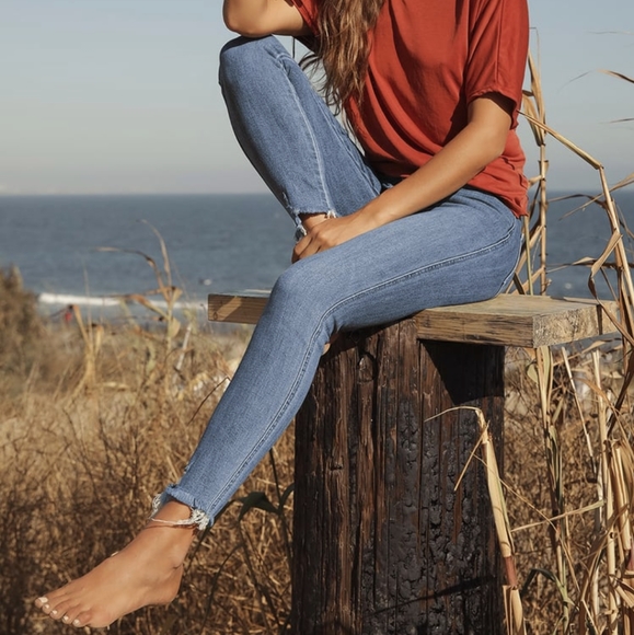 Moneymaker Medium Wash Denim High Rise Skinny Jeans - Picture 2 of 4